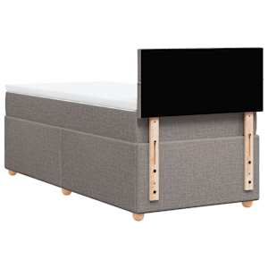 Box spring postel s matrací taupe 90x190 cm textil - obrázek 10