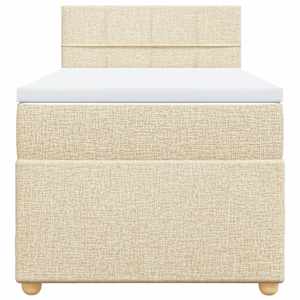Box spring postel s matrací krémová 90x190 cm textil - obrázek 4