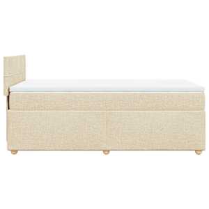 Box spring postel s matrací krémová 90x190 cm textil - obrázek 5