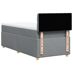 Box spring postel s matrací světle šedá 90x190 cm textil - obrázek 6