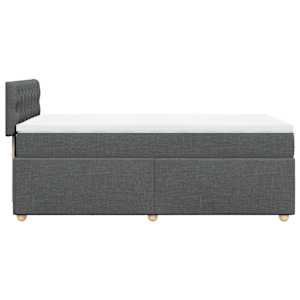 Box spring postel s matrací tmavě šedá 90x190 cm textil - obrázek 5