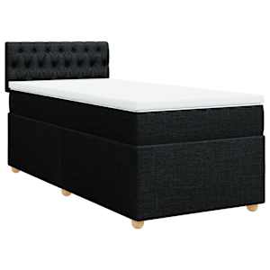Box spring postel s matrací černá 90x190 cm textil - obrázek 2