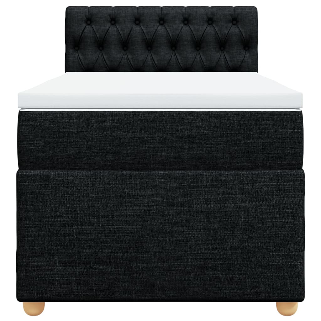 vidaXL Boxspring met matras stof zwart 90x190 cm, foto 4