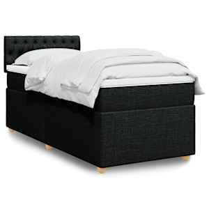 Box spring postel s matrací černá 90x190 cm textil - obrázek 1