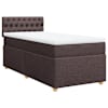vidaXL kontinentaalvoodi madratsiga, tumepruun, 90x190 cm, kangas