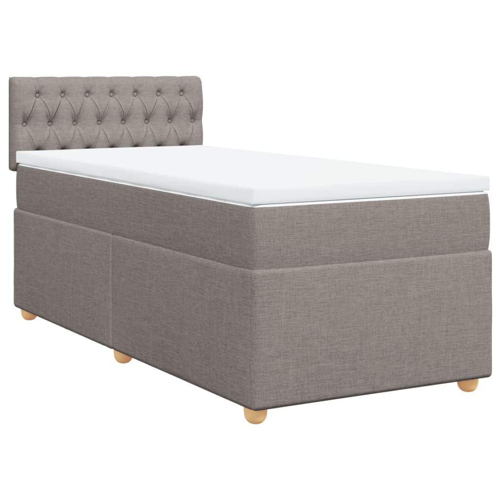 vidaXL Box spring postel s matrací taupe 90x190 cm textil
