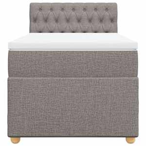 Box spring postel s matrací taupe 90x190 cm textil - obrázek 4