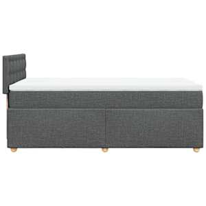 Box spring postel s matrací tmavě šedá 90x190 cm textil - obrázek 5
