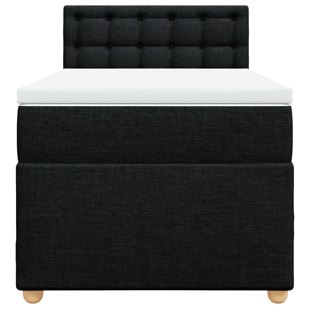 vidaXL Boxspring met matras stof zwart 90x190 cm, foto 4