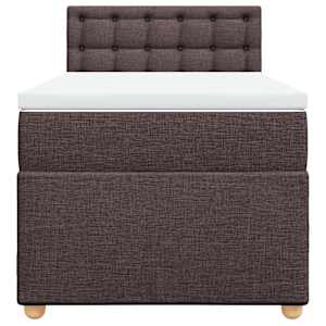 Box spring postel s matrací tmavě hnědá 90x190 cm textil - obrázek 4