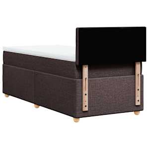 Box spring postel s matrací tmavě hnědá 90x190 cm textil - obrázek 6