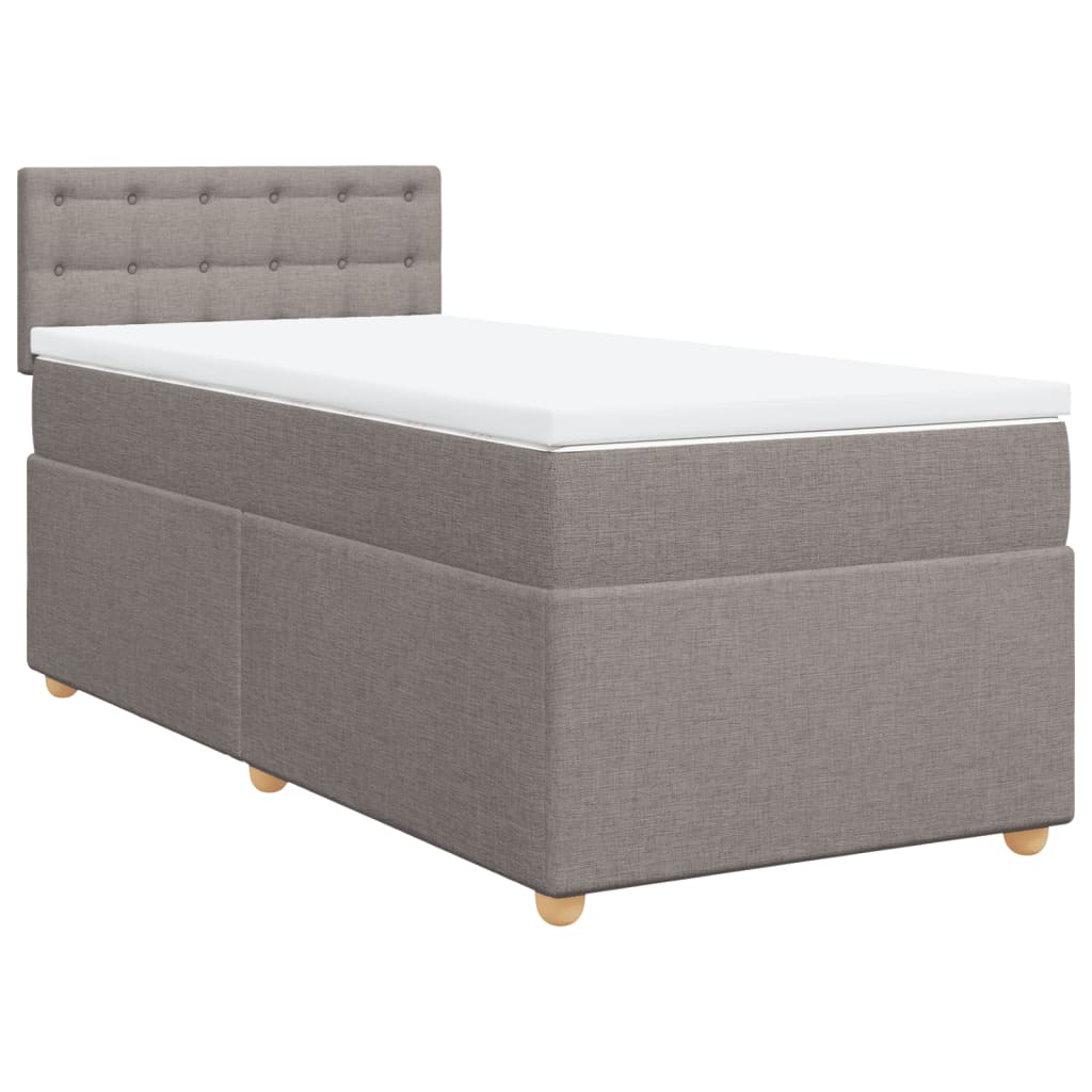 vidaXL Box spring postel s matrací taupe 90x190 cm textil