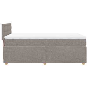 Box spring postel s matrací taupe 90x190 cm textil - obrázek 5