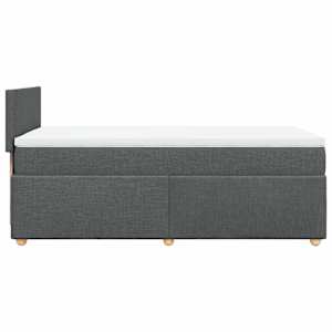 Box spring postel s matrací tmavě šedá 90x200 cm textil - obrázek 5