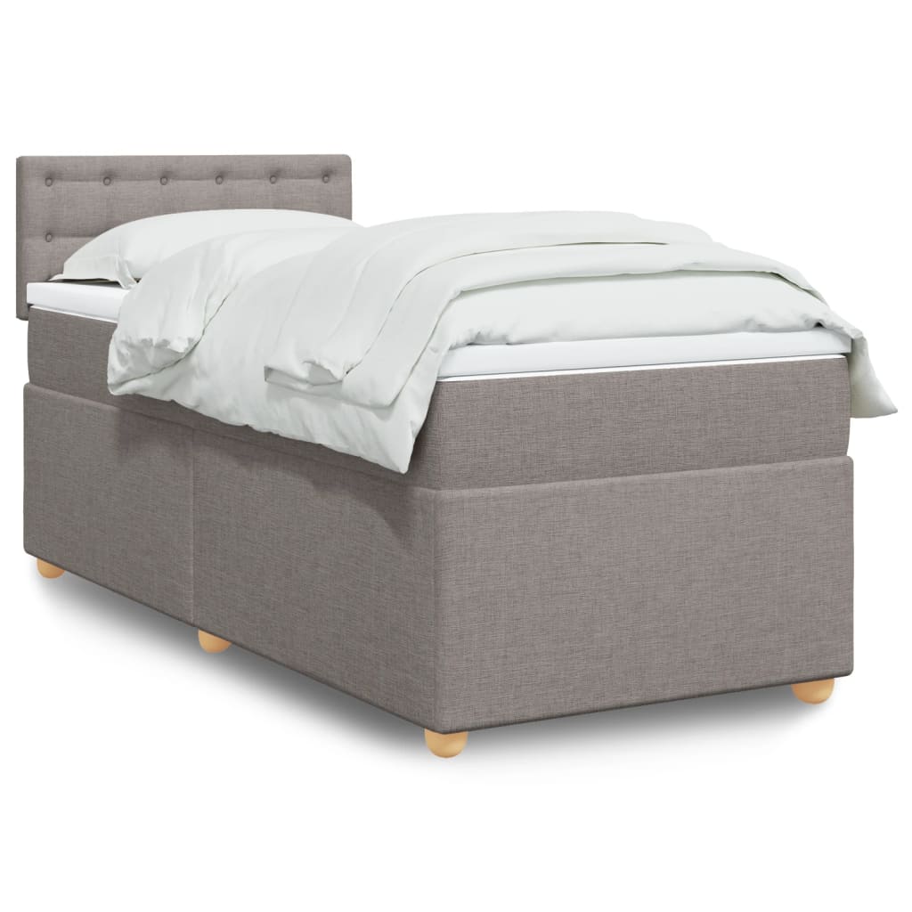 vidaXL  Boxspring   Taupe 90x200 .