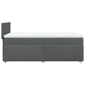 Box spring postel s matrací tmavě šedá 100 x 200 cm textil - obrázek 5
