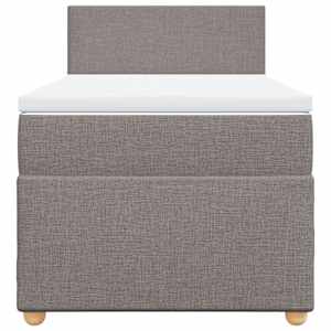 Box spring postel s matrací taupe 100 x 200 cm textil - obrázek 4