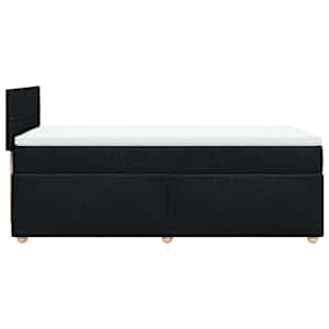 Box spring postel s matrací černá 100 x 200 cm textil - obrázek 5