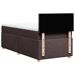 Box spring postel s matrací tmavě hnědá 100 x 200 cm textil - obrázek 6