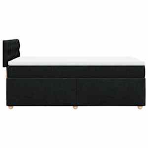 Box spring postel s matrací černá 100 x 200 cm textil - obrázek 5