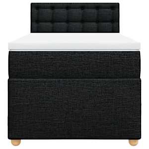 Box spring postel s matrací černá 100 x 200 cm textil - obrázek 4