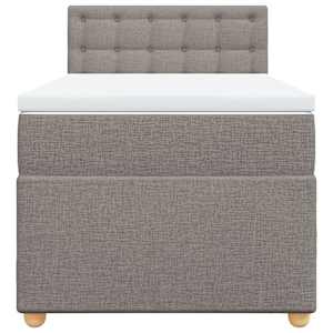 Box spring postel s matrací taupe 100 x 200 cm textil - obrázek 4