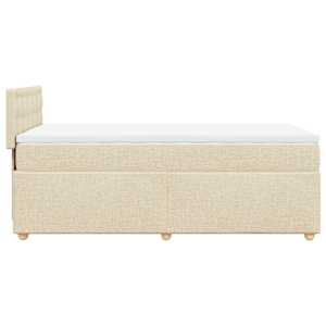 Box spring postel s matrací krémová 100 x 200 cm textil - obrázek 5