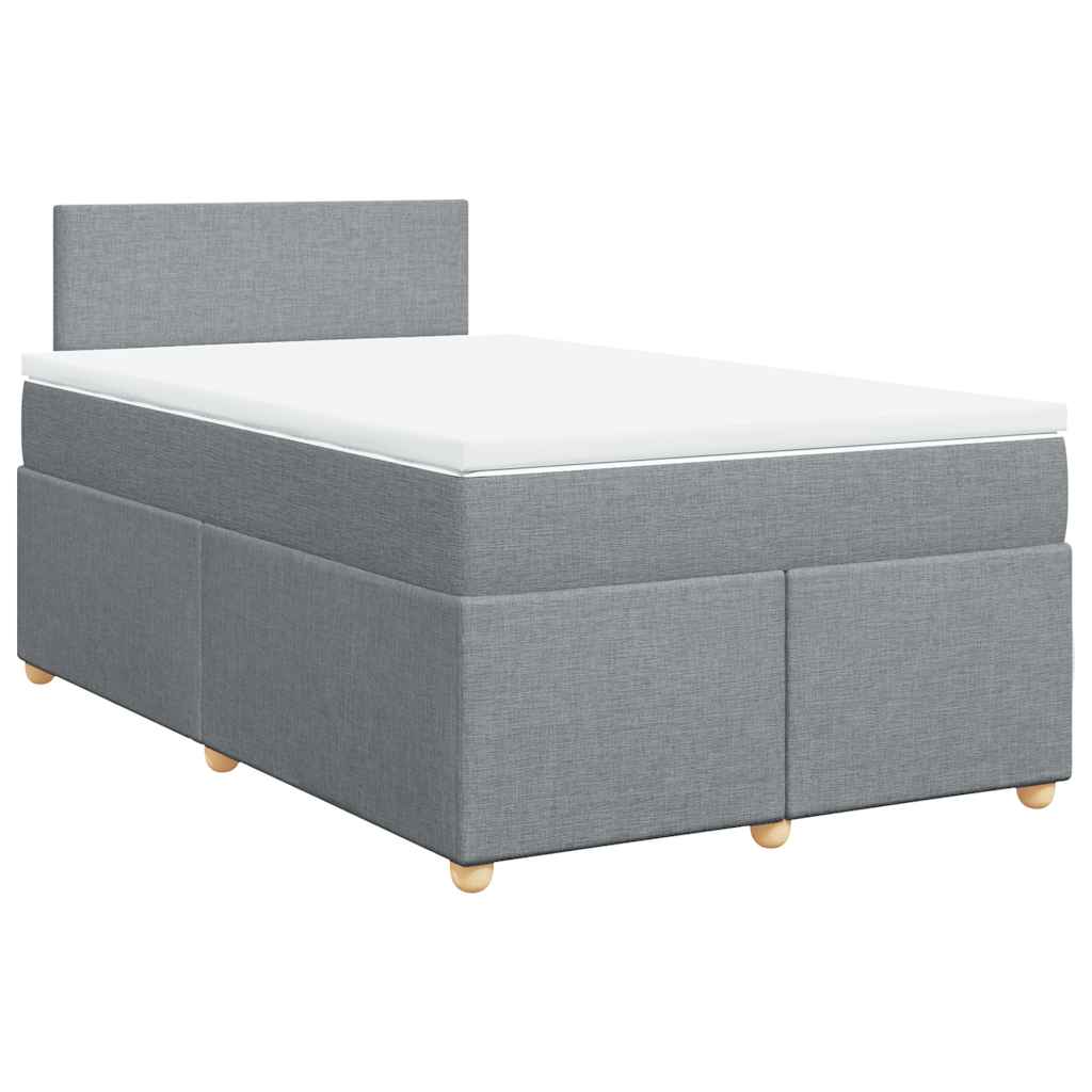 Thumbnail - vidaXL Boxspringbett mit Matratze Hellgrau 120x190 cm Stoff