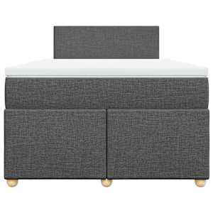 Box spring postel s matrací tmavě šedá 120x190 cm textil - obrázek 4