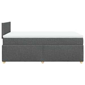 Box spring postel s matrací tmavě šedá 120x190 cm textil - obrázek 5