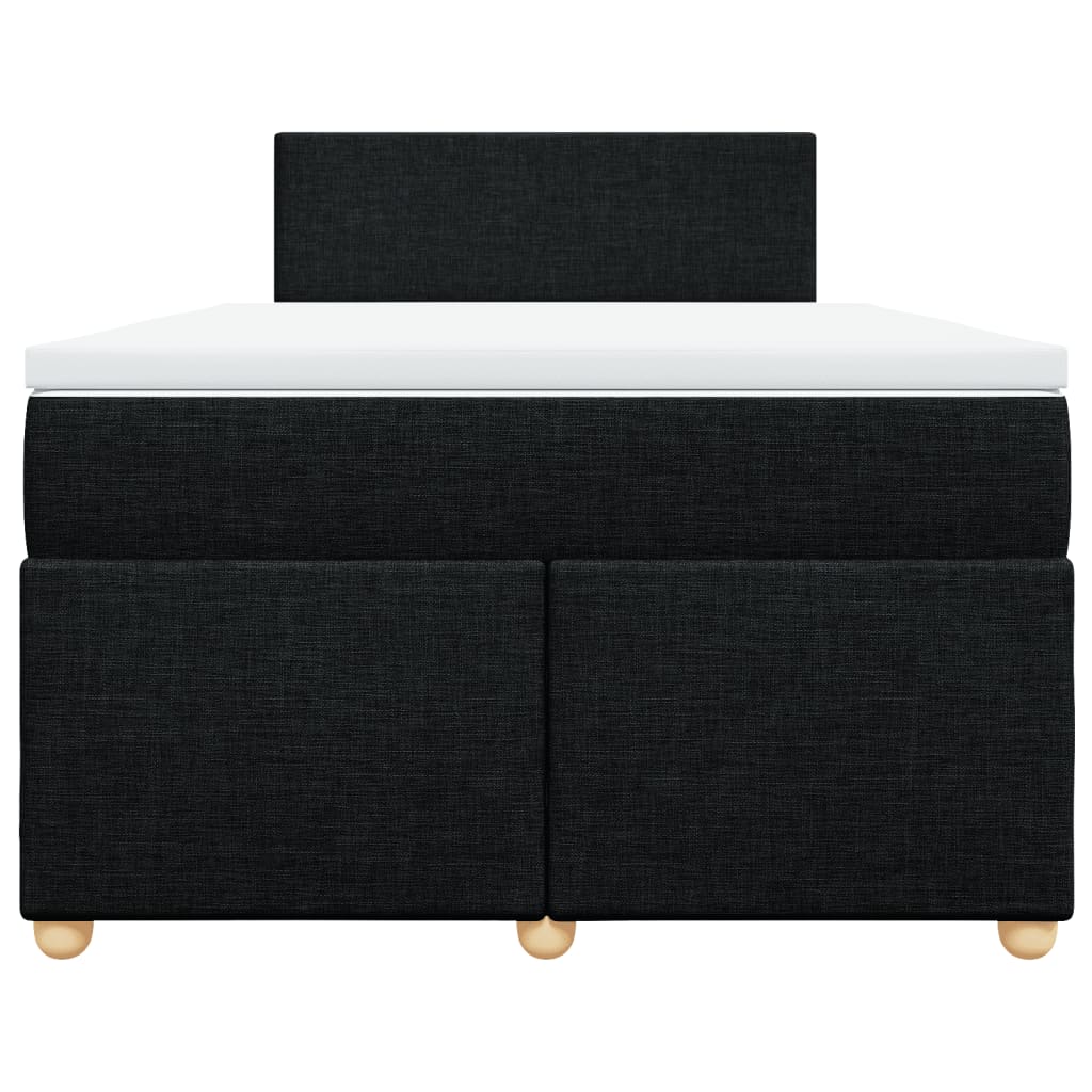 vidaXL Boxspring met matras stof zwart 120x190 cm, foto 4