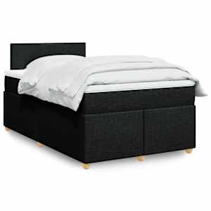 Box spring postel s matrací černá 120x190 cm textil - obrázek 1