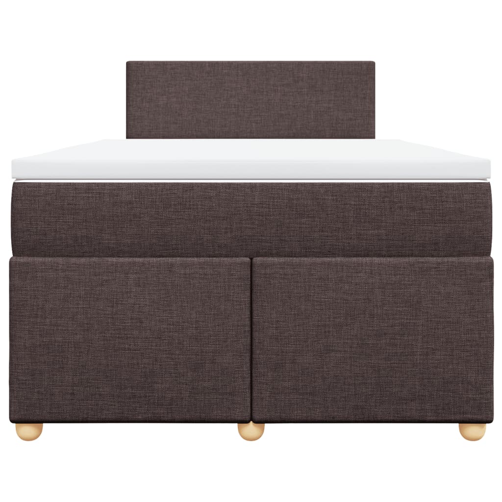 vidaXL Boxspring met matras stof donkerbruin 120x190 cm bruin, foto 4