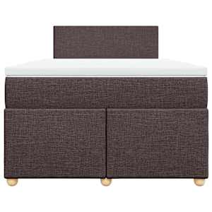 Box spring postel s matrací tmavě hnědá 120x190 cm textil - obrázek 4