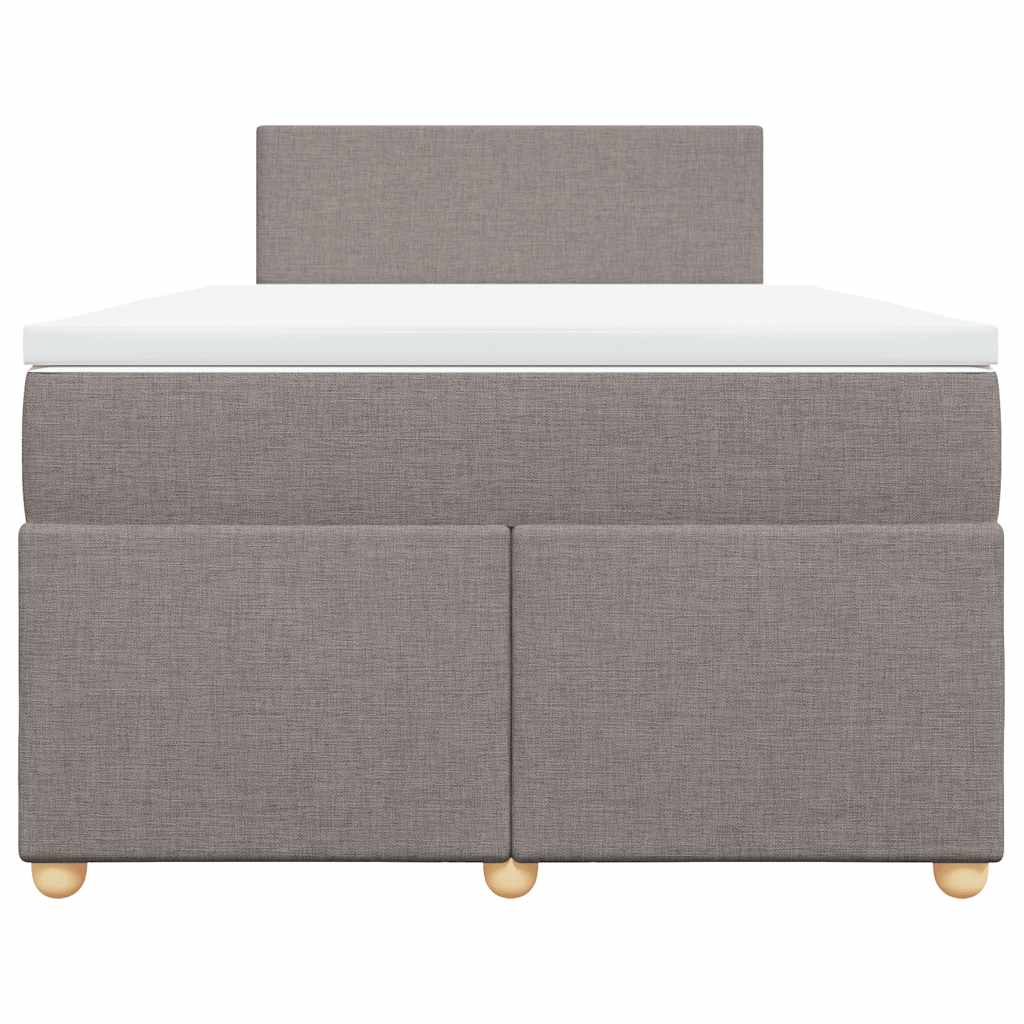vidaXL Boxspring met matras stof taupe 120x190 cm, foto 4