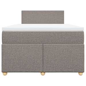 Box spring postel s matrací taupe 120x190 cm textil - obrázek 4