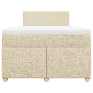 Box spring postel s matrací krémová 120x190 cm textil - obrázek 4