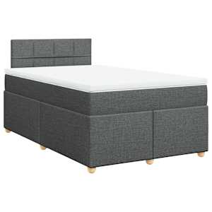 Box spring postel s matrací tmavě šedá 120x190 cm textil - obrázek 2