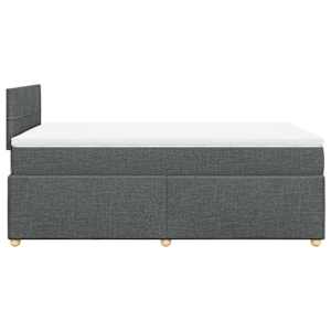 Box spring postel s matrací tmavě šedá 120x190 cm textil - obrázek 5