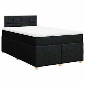 Box spring postel s matrací černá 120x190 cm textil - obrázek 2
