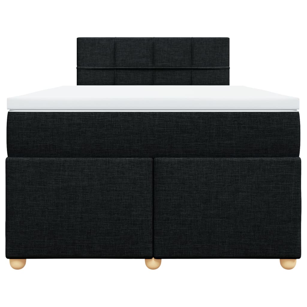 vidaXL Boxspring met matras stof zwart 120x190 cm, foto 4