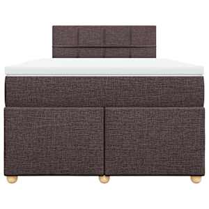 Box spring postel s matrací tmavě hnědá 120x190 cm textil - obrázek 4