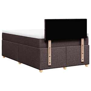 Box spring postel s matrací tmavě hnědá 120x190 cm textil - obrázek 6