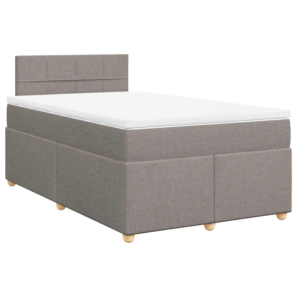 Levně vidaXL Box spring postel s matrací taupe 120x190 cm textil