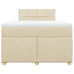 Box spring postel s matrací krémová 120x190 cm textil - obrázek 4