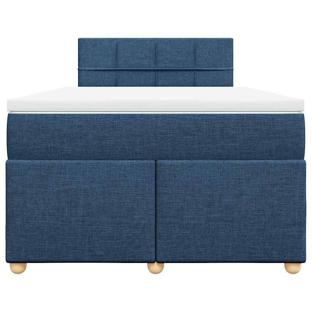 vidaXL Boxspring met matras stof blauw 120x190 cm, foto 4