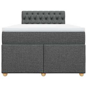 Box spring postel s matrací tmavě šedá 120x190 cm textil - obrázek 4