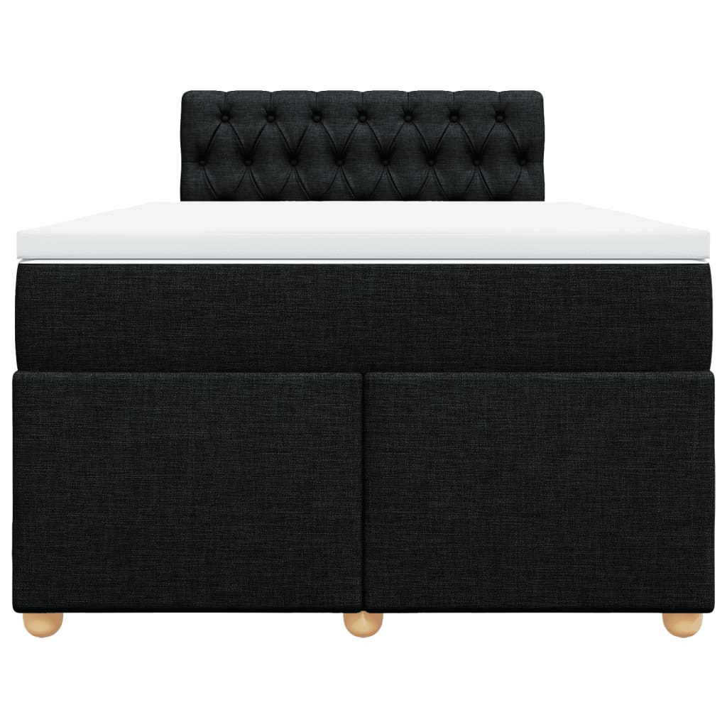 vidaXL Boxspring met matras stof zwart 120x190 cm, foto 4
