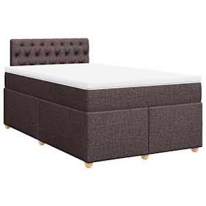 Box spring postel s matrací tmavě hnědá 120x190 cm textil - obrázek 2