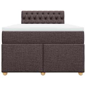 Box spring postel s matrací tmavě hnědá 120x190 cm textil - obrázek 4